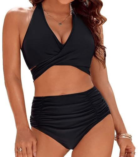 BOHJPIS Bikini Damen Set Sexy Bademode High Taille Einstellbar Zweiteiliger Bikinis für Frauen Swimsuit