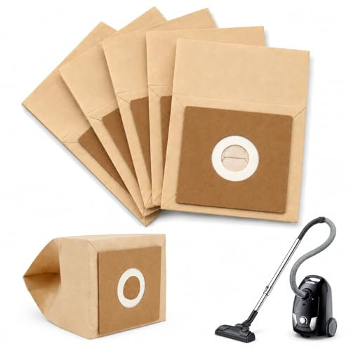 5 Pack Vacuum Cleaner Bag Compatible with Bush Argos Model VCB35B15C1J7W-70 | Strong Paper Dust Bags Vacuum Cleaner Accessories, Durable Multi-Layer Paper Filtration, Compatible with VYTRONIX RBC02 BC-40