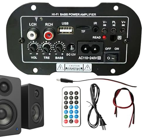 Acunny Epicenter Audio - USB Auto Audio - 12,7 cm Bass Booster - Processeur de son sans fil pour voiture et home cinéma