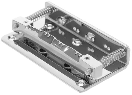 BESTonZON Mandolin Spare Parts Bridge Plate Replacement Violin Bridge Professional Parts Metal Tailpiece Silver