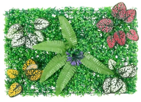 Ziaphsol Lot de 6 brise-vue en plantes artificielles - Vert - 40 x 60 cm - En polyéthylène - Pour mur de jardin, terrasse, balcon, cour, décoration et intimité