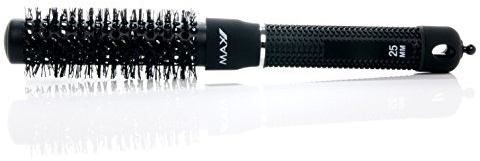 Max Pro Keramische Rundbürste 25 mm | Föhnbürste für Volumen & Wellen | Hitzebeständige Nylonborsten | Ionen- & Anti-Statik-Technologie | Für alle Haartypen | Professionelles Styling zu Hause