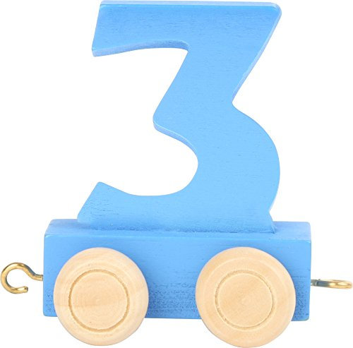 Buchstabenzug | Geburtstags Zahlen und Waggon mit Kerzenhalter | Holzeisenbahn | EbyReo? Namenszug aus Holz | personalisierbar | Geburtstag oder als Deko f?r den Geburtstagstisch (03 Zahl 3)