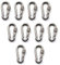 M4 Karabiner mit Schraubverschluss 304 Edelstahl Kletter karabinerhaken Packung mit 10