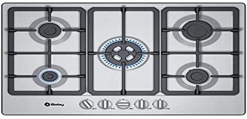 BALAY 3ETX576HB Placa de Cocina vitrocerámica de 60 cm de Ancho, Marco Acero Inoxidable, 4 Zonas de cocción, Control táctil, 3000 W