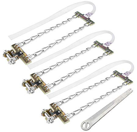 Reifen Schneekette, Fydun 3pcs Gummi Reifen Gleitschutzstahlketten Schnee Schlamm Auto Sicherheits Gummireifen Clip Onkette für Auto LKW SUV(S)