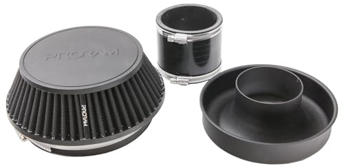 Ramair Performance Pleated Small Cone Air Filter with 76mm OD Neck & Silicone Coupling