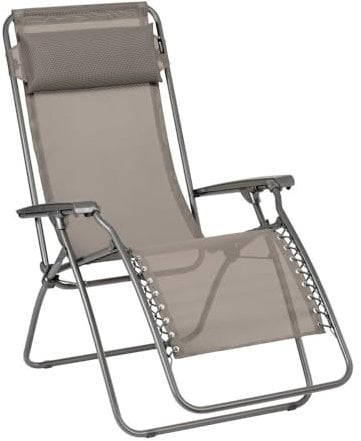 Lafuma Mobilier - Relaxsessel Zero Gravity RT 2 - Klappbarer Liegestuhl für Terrasse und Garten - Strapazierfähiges Batyline-Gewebe - Mehrpositionenliege, Komfortabel, Frankreich - Braun Kastanie