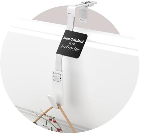 MDCASA Premium Türhaken I Beidseitig verwendbarer Türhaken zum Einhängen inklusive flexiblem Band I Anpassbarer & robuster Haken zum Einhängen