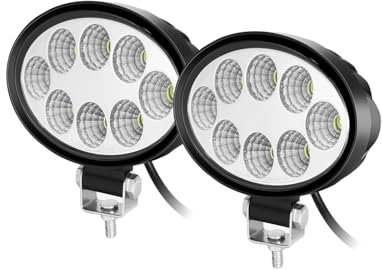WELLIT 2x 24w Oval Led Arbeitsscheinwerfer Scheinwerfer 12v 24v Offroad Arbeitslampe Led Arbeitslicht IP68 Traktor Auto SUV Moto