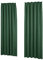 Deconovo Vorhänge Thermovorhang Vorhänge Gardinen mit Kräuselband Blickdicht Lärmschutz Fensterdeko, 245x140 cm(HöhexBreite), Waldgrün, 2er Set