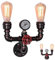 Retro Industrie Wasserrohr Wandlampe Innen Vintage Water Pipe Wandleuchte Industrial Dekor Loft Stil Beleuchtung Dekorative Manometer Bar Café Treppe Gehweg Restaurant Korridor Untergeschoss