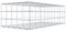GABIONA Panier à pierre carré - Dimensions des mailles : 10 x 10 cm - Profondeur : 50 cm - Gabion : 100 x 30 x 50 cm (L x H x P) - Anneau en C