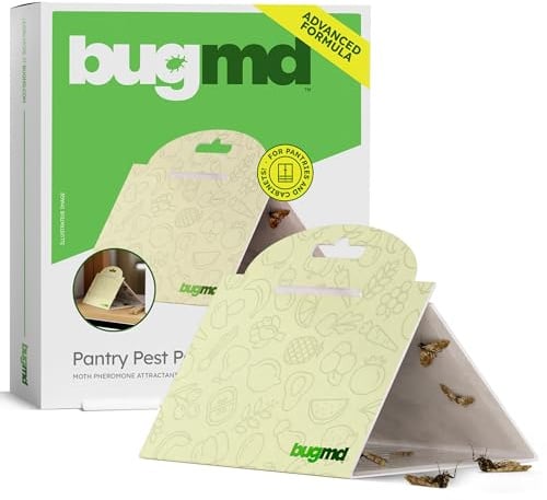 BugMD Indian Meal and Pantry Moth Traps with Pheromone-Based Glue