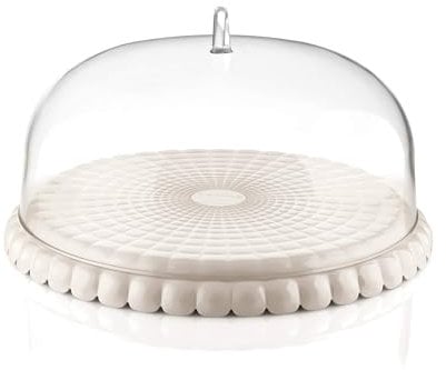 Guzzini - Tiffany, ensemble de petites assiettes à gâteau - blanc lait, Ø 30xh16 cm - 199501156, blanc, Weiss
