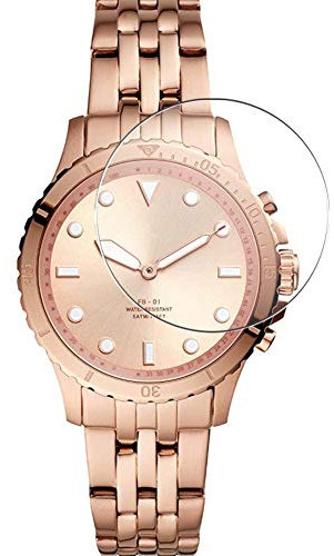 Vaxson 3 Stück 9H Panzer Schutz Glas kompatibel mit Fossil Hybrid Smartwatch FB-01 FTW5070 Smartwatch smart watch Schutzfolie Display schutz folie Panzerfolie SchutzGlas folien PanzerGlas