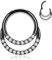 Daith Piercing Schmuck Chirurgenstahl 16G Septum Clicker Ring Septum Schmuck Balck Septum Nasenring Hoop Higned Segment Clicker Ring Conch Piercing Schmuck Knorpel Helix Rook Daith Ohrring 10mm