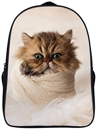 FEIGENBAOMU Schulrucksack für Kinder Cat Fashion Schulrucksack Junge Mädchen Schultasche Student Fashion Rucksack (40x28x16cm) Cooler 3D-Rucksack