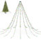 Christbaumbeleuchtung mit Ring 3m, ANEEWAY 480LEDs Weihnachtsbaum Lichterkette mit 16 Stränge Tannenbaum Lichterkette Speicherfunktion Weihnachtsbeleuchtung Lichternetz für 2.5m-3.4m Baum, Mehrfarbig