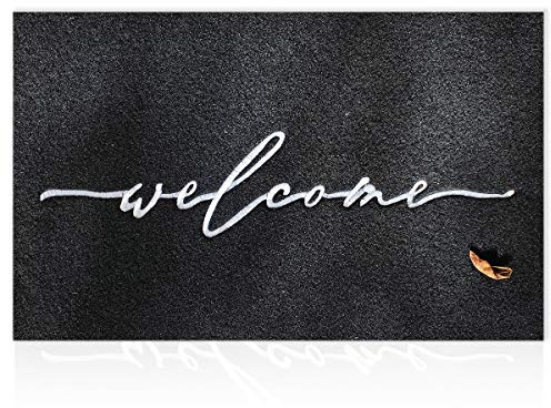AAZZKANG Large Door Mat 90 x 60 cm with Durable Non Slip Rubber Backing Welcome Mat Ultra Absorb Mud Easy Clean Outdoor Indoor Doormat