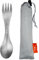 TiTo Titanium Spork 2-in-1 Ultra Lightweight Spoon Fork Tableware for Outdoor Camping, Backpacking, Hiking, Travel, Picnics and Home with Bag (Titanium)