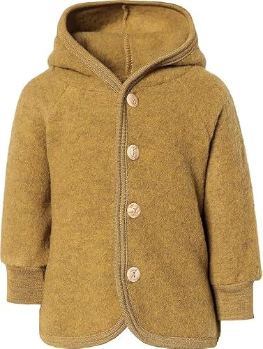 Engel Baby Jacke mit Kapuze Wollfleece