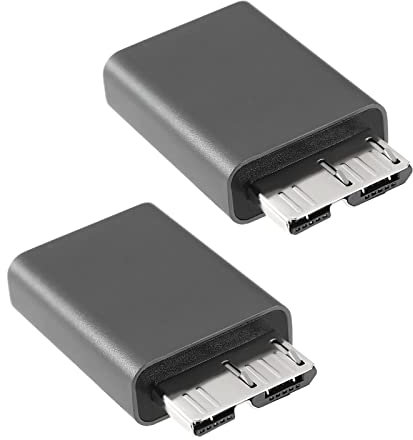 Be In Your Mind 2PCS USB C to Micro B Adapter Type-C Female to USB 3.0 Micro B Male Connector for Digital Camera Laptop PC Hard Drive 5 Gbps 2 In 1 Data Transfer & Charging