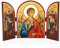 NKlaus Schutzengel Triptychon Holz Ikone 25x16cm christlich 11308