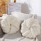 Marsui 2 Stück 14 Zoll Runde Zierkissen Sherpa Knoten Ball Kissen Handgemachte Dekokissen Weiche Knotenkissen Plüsch Dekorative Sofakissen für Sofa Bett Wohnzimmer Schlafzimmer (Schwarz) (Beige)