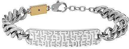 Diesel Herrenarmband in 2 Farben aus Edelstahl mit Karabinerverschluss