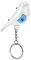 Schlüsselfinder, Vogel-LED-Pfeife, Schlüsselfinder, Sprachsteuerung, Vogelform, Schlüsselanhänger, Mini-Schlüssel, Anti-Verlust-Tracer, Finder Mit LED-Licht, Schlüsselanhänger Mit Batterie (Weiss)