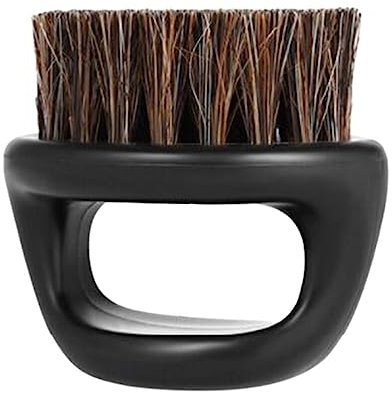 Tragbare Herren Bartbürste mit Borsten, Ergonomisch, Schwarz