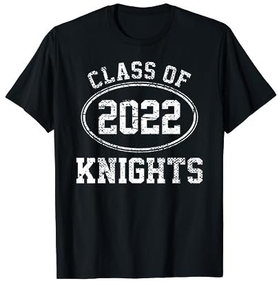 Ritter Maskottchen Vintage Athletic Sport Team Senior Class 2022 T-Shirt