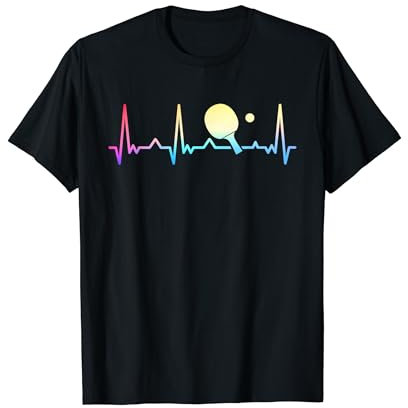 Tischtennis-EKG Herzschlag Ping Pong Tischtennisspieler T-Shirt