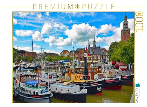 Puzzle · Museumshafen Leer | Historische Altstadt als zauberhafter Hintergrund · 1000 Teile · Lege-Größe 64 × 48 cm · CALVENDO Puzzle