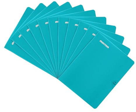 LOT DE 10 Cahiers 90 gm agrafé couverture Poly 24x32 grands carreaux (seyes) 48 ou 96 pages assorties : Des cahiers pratiques et colorés pour une organisation optimale (48 pages, Bleu sarcelle)
