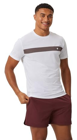BJÖRN BOEG | Björn Borg ACE Light T-Shirt, leichtes Tennisshirt, Trainingsshirt für Herren, Weiß glänzend, Klein