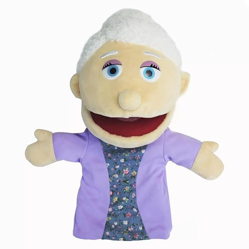 LOMTRATS Familie Handpuppen für Kinder, beinhaltet Opa, Oma, Papa, Mama, Tochter, Sohn mit beweglichen offenen Mund, perfekt für Storytelling, Unterricht, Vorschule, Geburtstagsgeschenke,1 Pcs