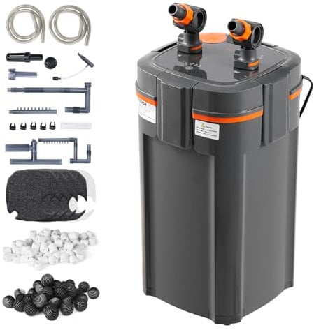 VEVOR Filtre d'aquarium 660 GPH, filtre à 5 étapes 235 gallons, filtre interne ultra silencieux avec protection UV, filtre de puissance submersible avec fonctions multiples pour aquariums, 25 W