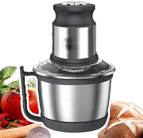WhAeoy Picadora De Alimentos Eléctrica (3 L), Picadora De Carne De 800 W, Interruptor De Presión Grande, Fácil De Limpiar + Seguridad, 2 Velocidades/Interruptor Libre, para Carne,A
