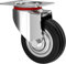 Kippen 1601DX - Ruota Industriale con Piastra Girevole. Diametro 150 mm.