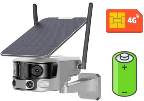 Telecamera Videosorveglianza IP 4K Wireless GPRS fino a 4G con pannello solare