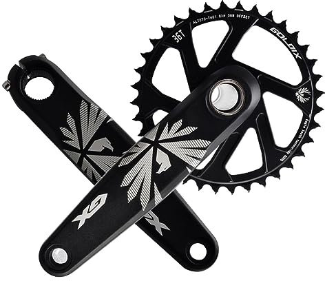 FFYUTING Mountainbike Hohl Integrierte Kurbelgarnitur 170/175mm Kurbelarm Set 30T/32T/34T/36T/38T GXP Kettenblatt MTB Kurbelgarnitur Für 9-12 Geschwindigkeit