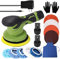 Lucidatrice per auto senza fili, con batteria ricaricabile al litio 12V Lucidatrice senza spazzole a velocità variabile, kit tampone wireless portatile per tampone, lucidatrice, levigatrice,