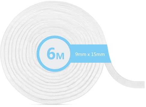 MARICATO Guarnizione a Spazzola, 6M Guarnizione Finestre Porta 9mm(L) X 15mm(P), Paraspifferi Spazzola Adesivo Per Mosche e dal Vento per Finestre e Porta Scorrevole, Isolamento Acustico - Bianco