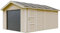 Garage QUALITÉ Premium 17 m² - L378xl530 cm- Garage pour Auto, Moto, vélos, Machines de Jardinage - Construction en Panneaux LP Smartside - Abri de Jardin Timbela M991B