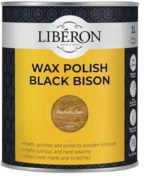 LIBERON Black Bison Wax Paste 1KG Medium Oak
