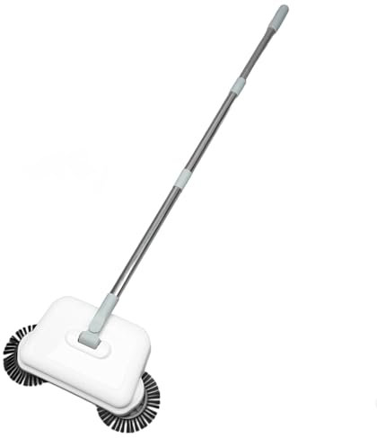 OPPWONG Teppichkehrmaschine, Bodenreiniger, Kehrwischmaschine, Schubbesen, Manuelle Kehrmaschine, Mehrzweck-Handkehrmaschine für Büro, Niedrige Teppiche, Teppiche, Unterwolle, Tierhaare,
