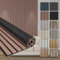 HEXIM Akustikpaneele Holz 278x60cm - Holzpaneele Wand Lamellenwand flexibel MDF Wandpaneele TV Wandverkleidung Holzwand Deko rot (6 Paneele / 10,02 m² Mauve - AP03)
