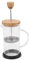 Prensa Francesa Resistente Al Calor, Filtro de Elaboración Manual, Olla de Elaboración de té y café con Alto Contenido de Borosilicato para Oficina (350ml Cubierta de bambú)